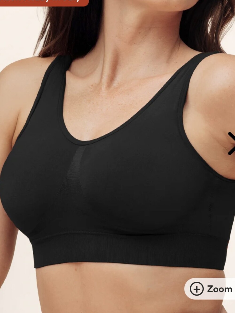 Truekind Everyday Throw On Wireless Bralette - Black 3X